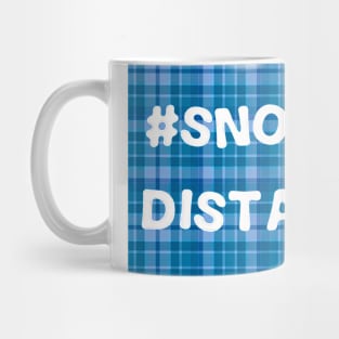 Snowcial distancing, buffalo plaid, funny xmas Mug